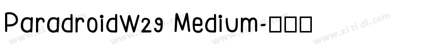 ParadroidW29 Medium字体转换